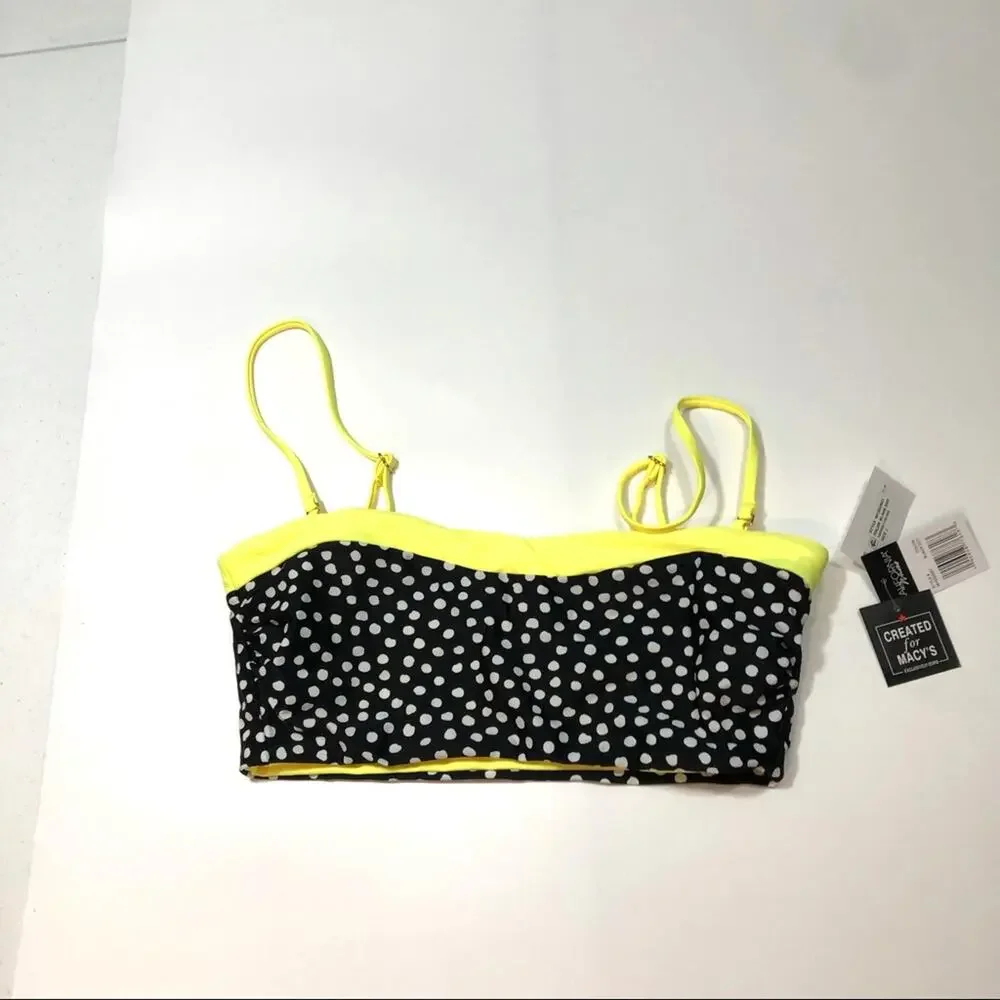 California Waves reversible bandeau swim top Lg